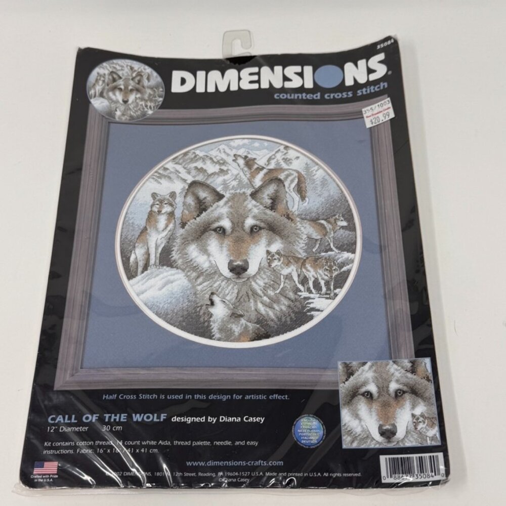 Dimensions CALL OF THE WOLF Counted Cross Stitch Kit #35084  NEW